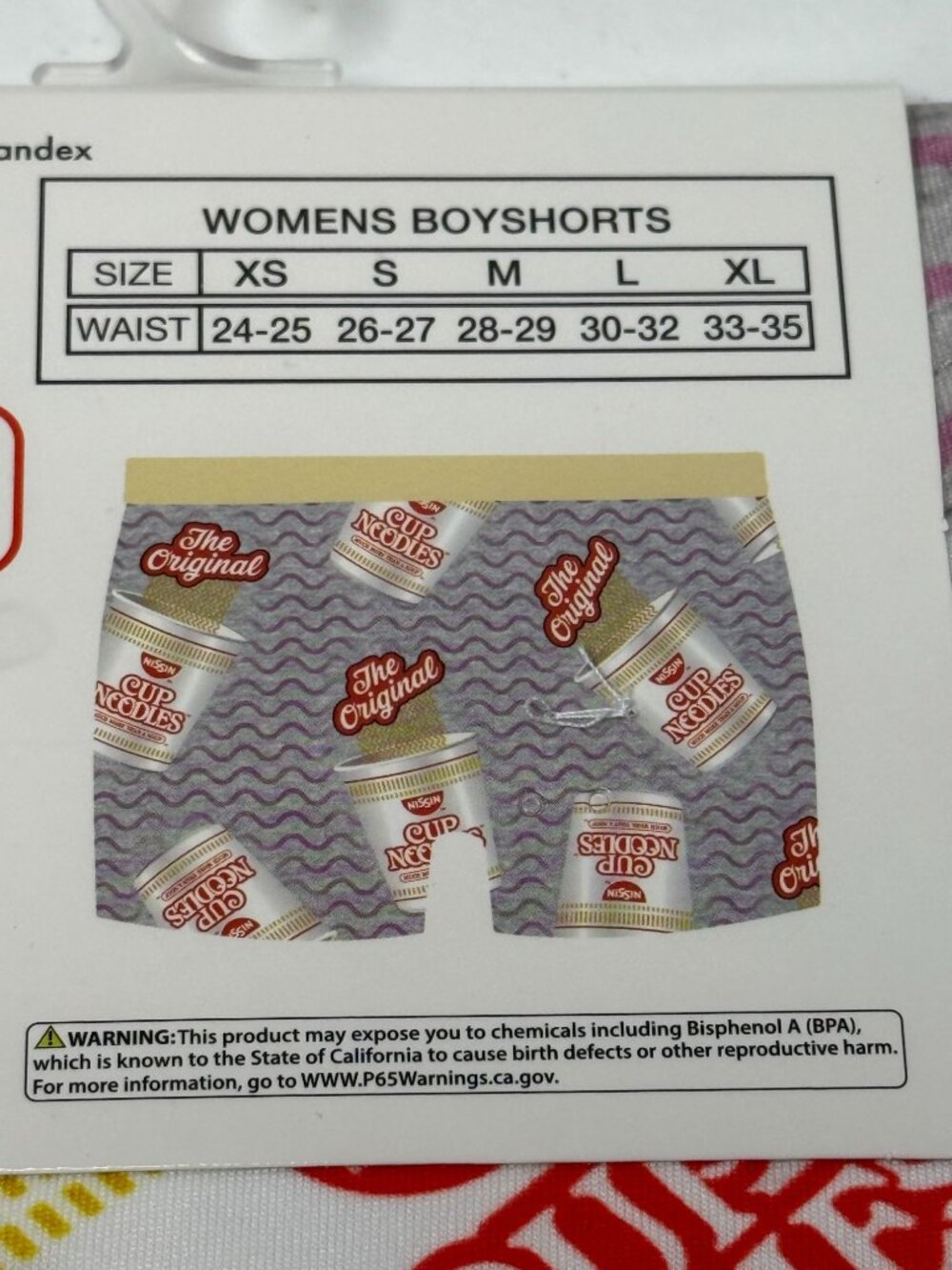 Cup Noodles Womens Lounge Boyshorts Size Extra Large NWT - Picture 4 of 7